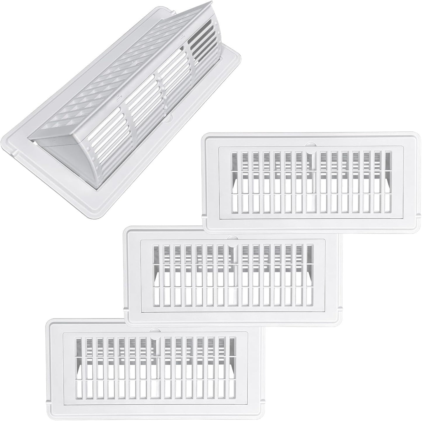 2-in-1 Vent Deflector for Home Floor, Strong Plastic, 4-Pack