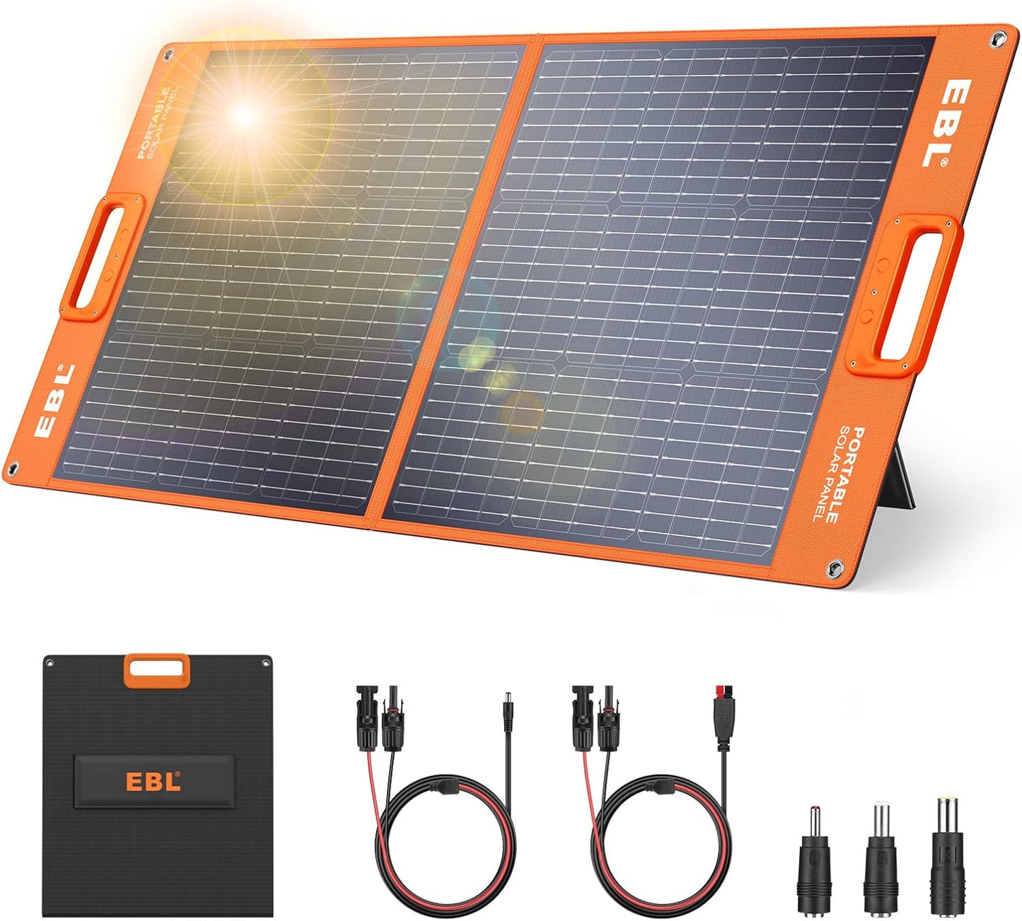 EBL 100W Solar Panel + Upgraded Power for Your Devices