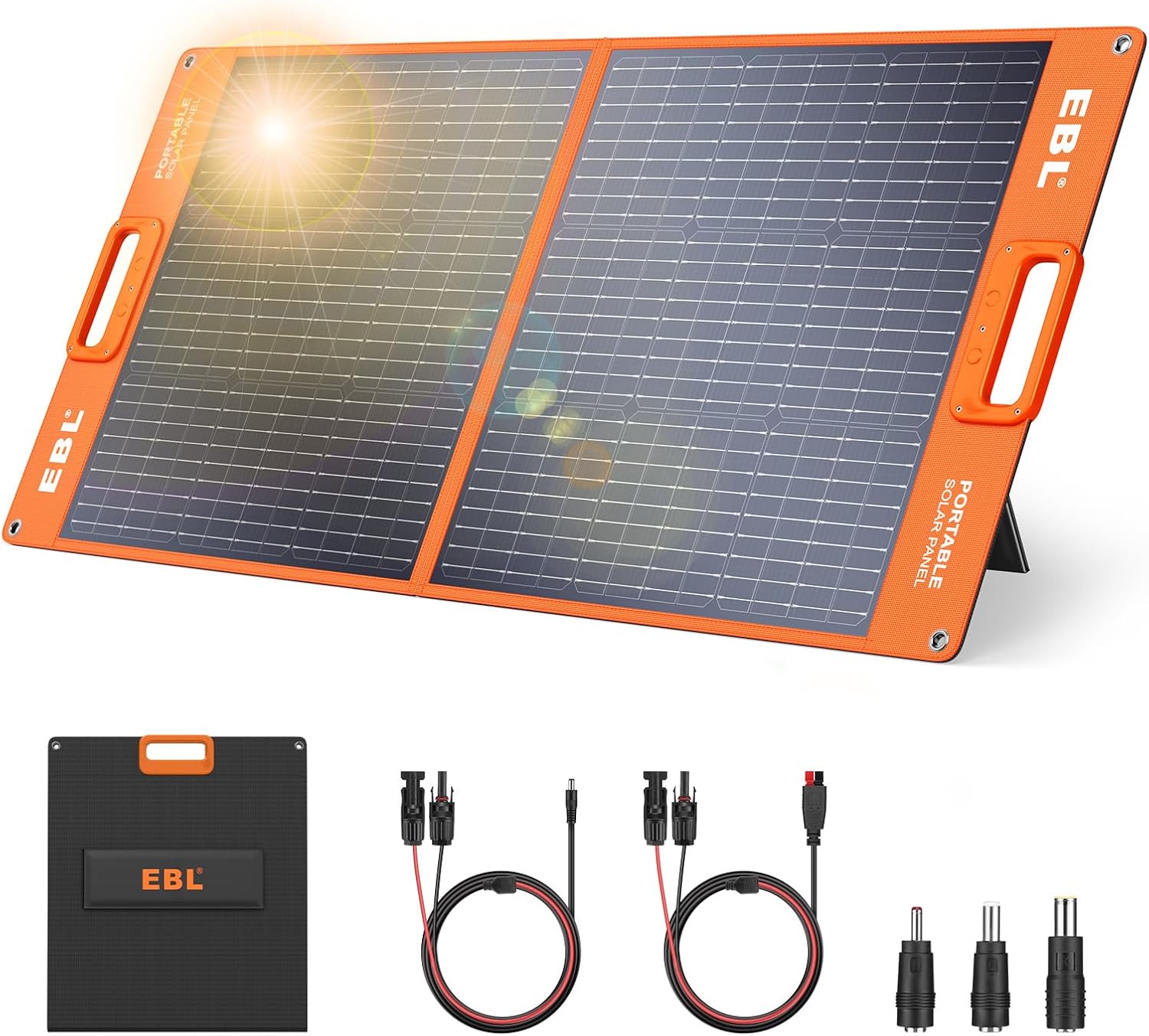 EBL 100W Solar Panel + Upgraded Power for Your Devices