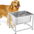 3 Gallons Elevated Dog Water Bowl - 11.5ft H Sturdy Stainless Steel