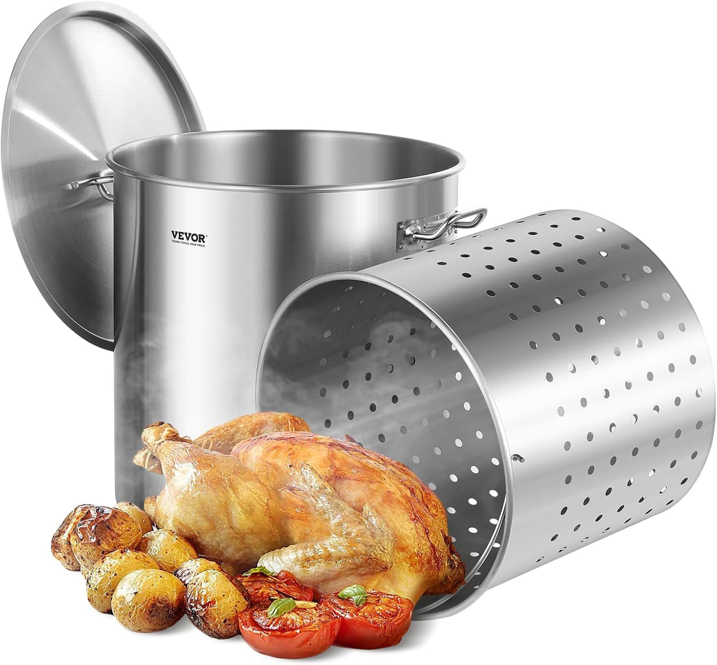 VEVOR Stainless Steel Stockpot 84 Quart for Large Cooking Needs