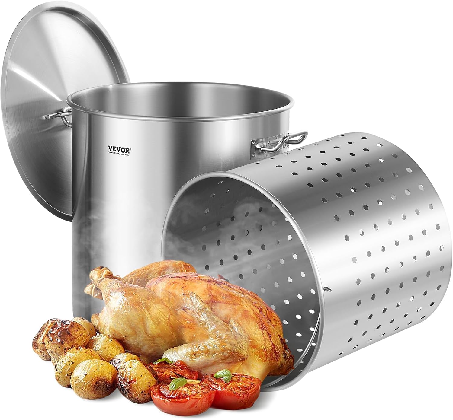VEVOR Stainless Steel Stockpot 84 Quart for Large Cooking Needs