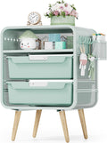Kids Nightstand Cute End Table with Storage Drawer - Charming Girls