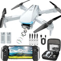 Drone with Camera 1080P HD Foldable Drone for Adults - 2 Batteries