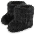 Women's Faux Fur Snow Boots Furry Mid-Calf Flat Boots - Warm Comfort