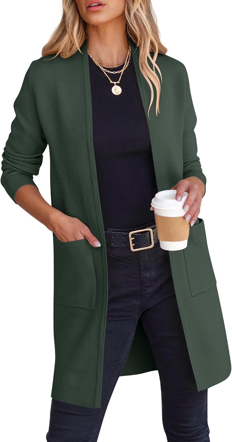 ANRABESS Cardigan Sweater for Women Casual Fall Fashion Coat