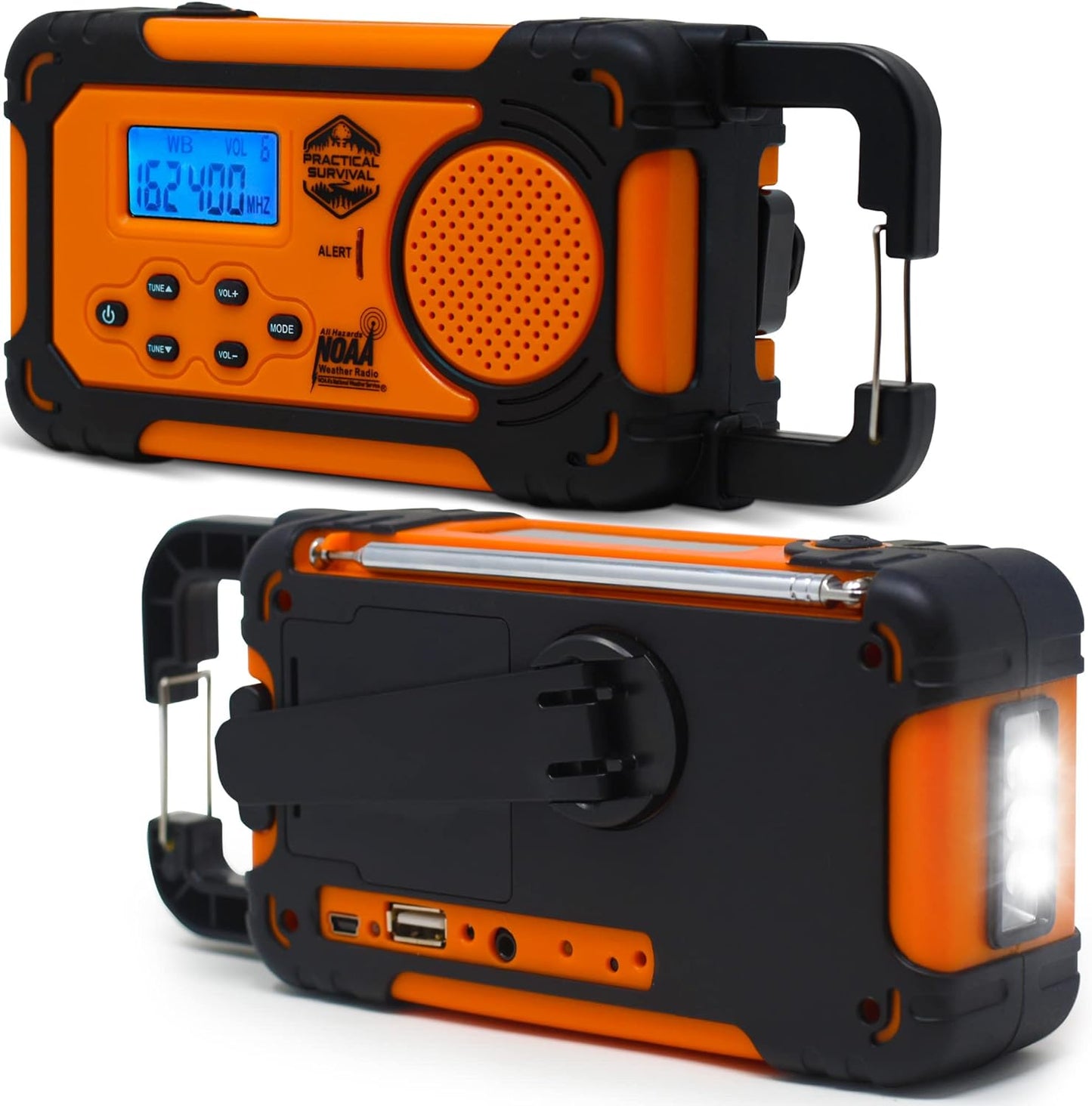 Survival Radio: Crank/Solar Power, Portable Charger & Light