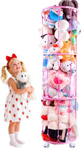 Metal Stuffed Animal Storage Tube with Wheels - Space Saving Plush