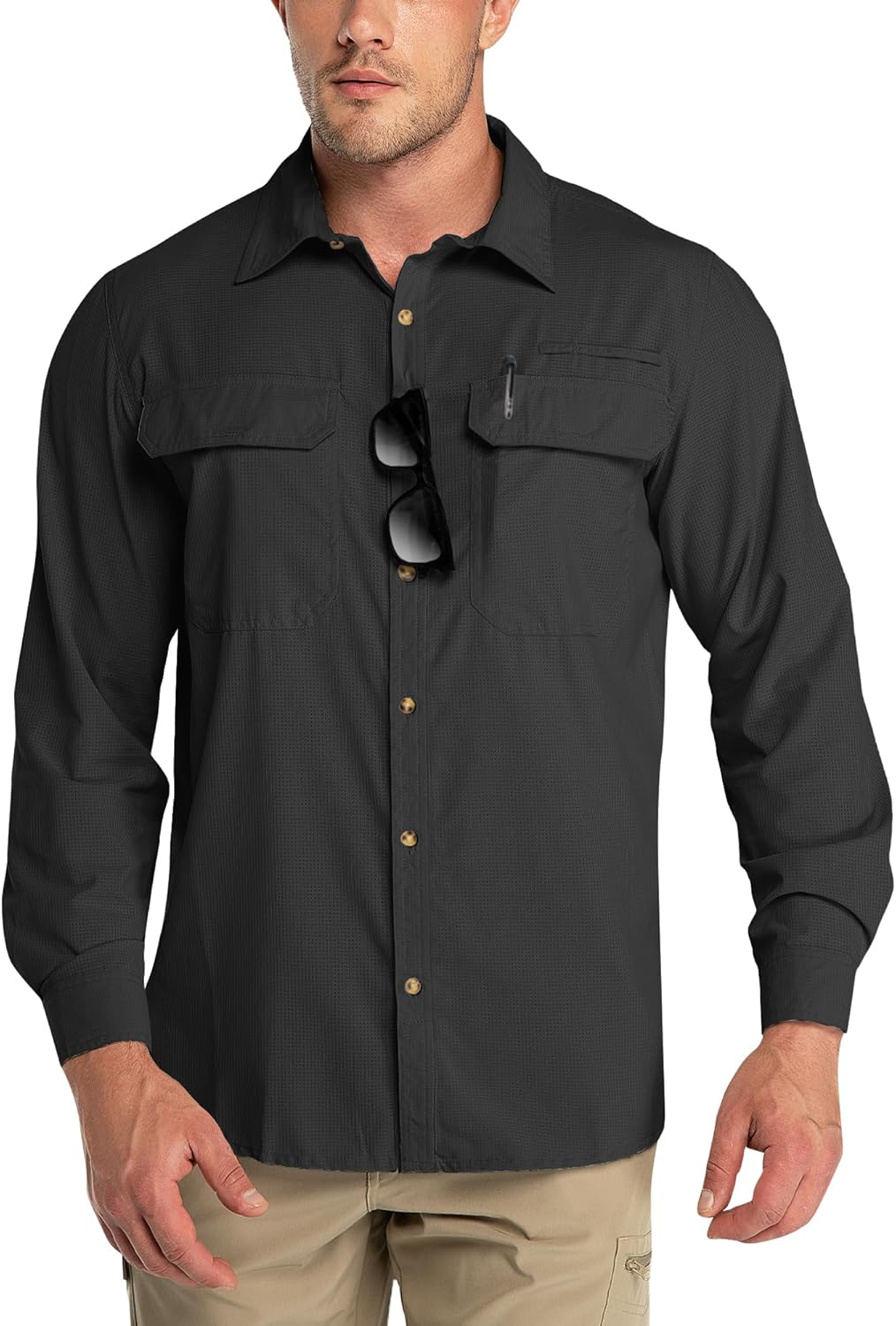 Outdoor Ventures Men's UPF 50+ Sun Protection Shirt for Fishing