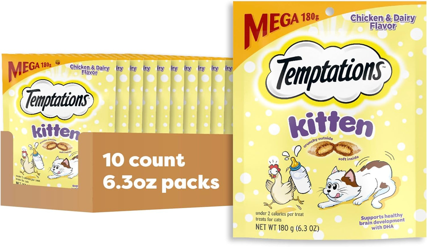 Temptations Kitten Crunchy and Soft Cat Treats for Young Cats