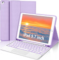iPad Keyboard Case 9.7 in Purple with Trackpad and Backlit Keys