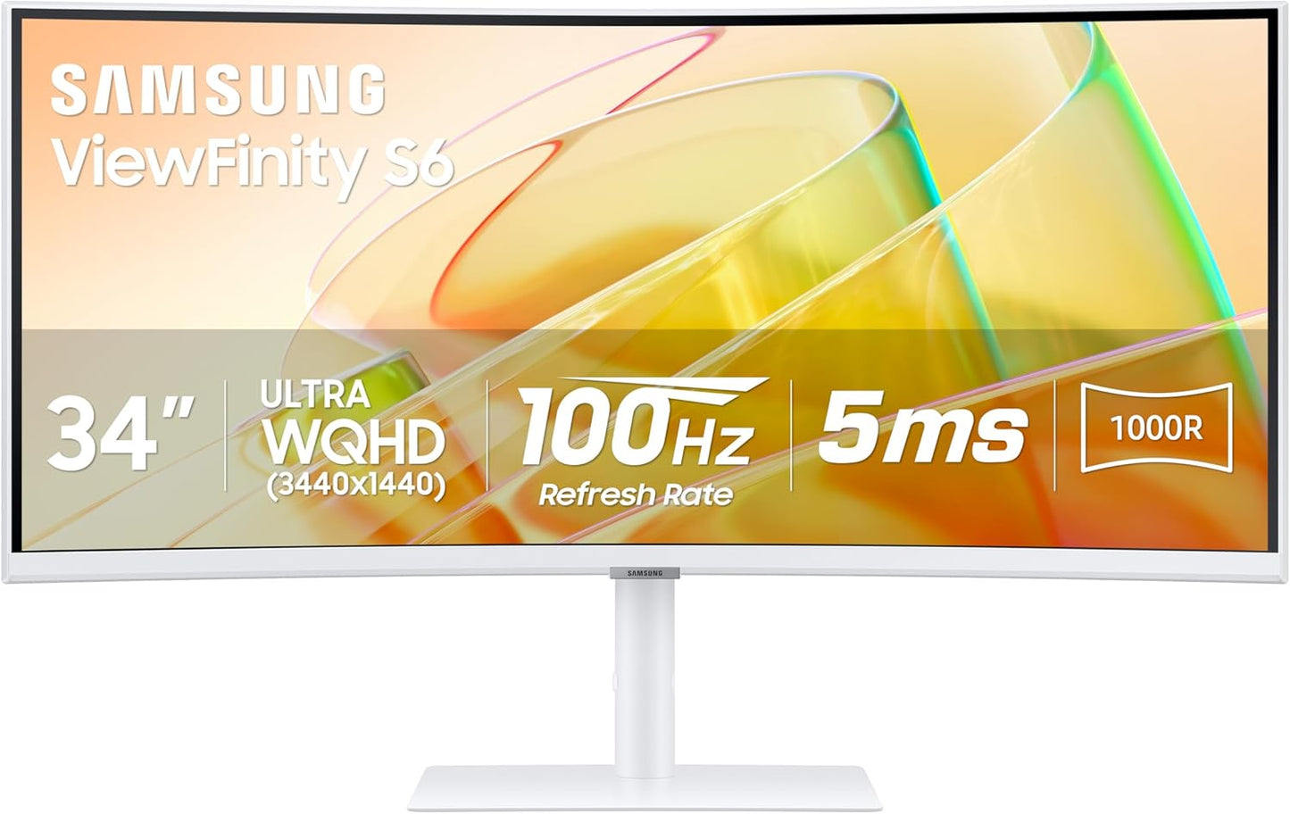 SAMSUNG 34 Ultra-WQHD Curved Monitor: HDR10, FreeSync, Thunderbolt 4