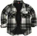 Boys Sherpa Lined Fleece Jacket in Buffalo Plaid for Warmth