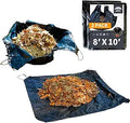 Drawstring Tarp 8x10 ft (2pack) - Heavy Duty 9 mil Leaf Tarp