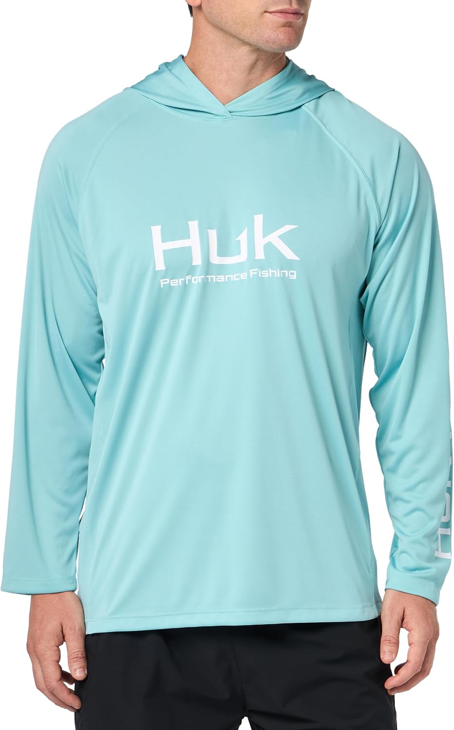 HUK Mens Pursuit Vented Long Sleeve Hoodie for Fishing Comfort