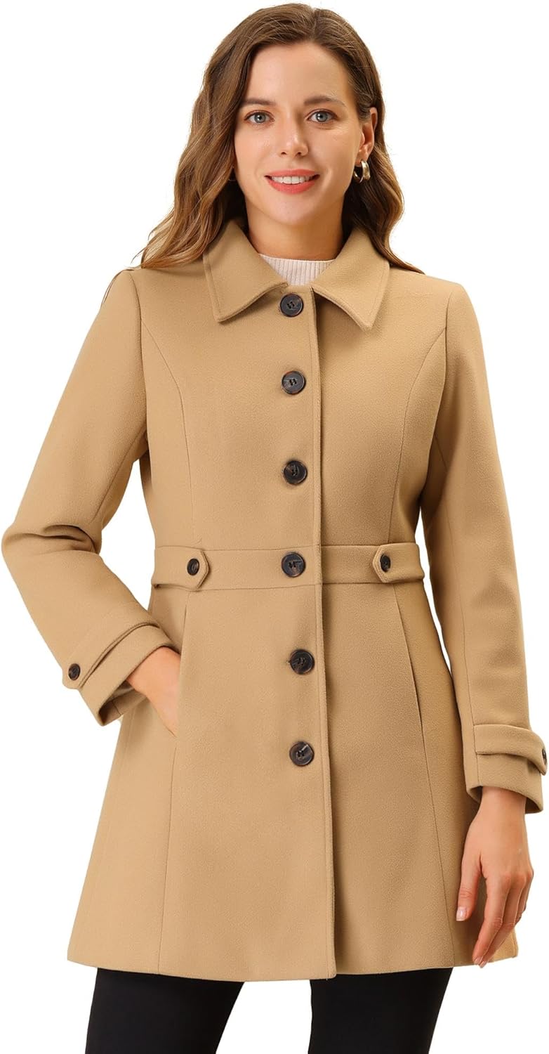 Allegra K Women's Winter Classic Outwear Overcoat for Style