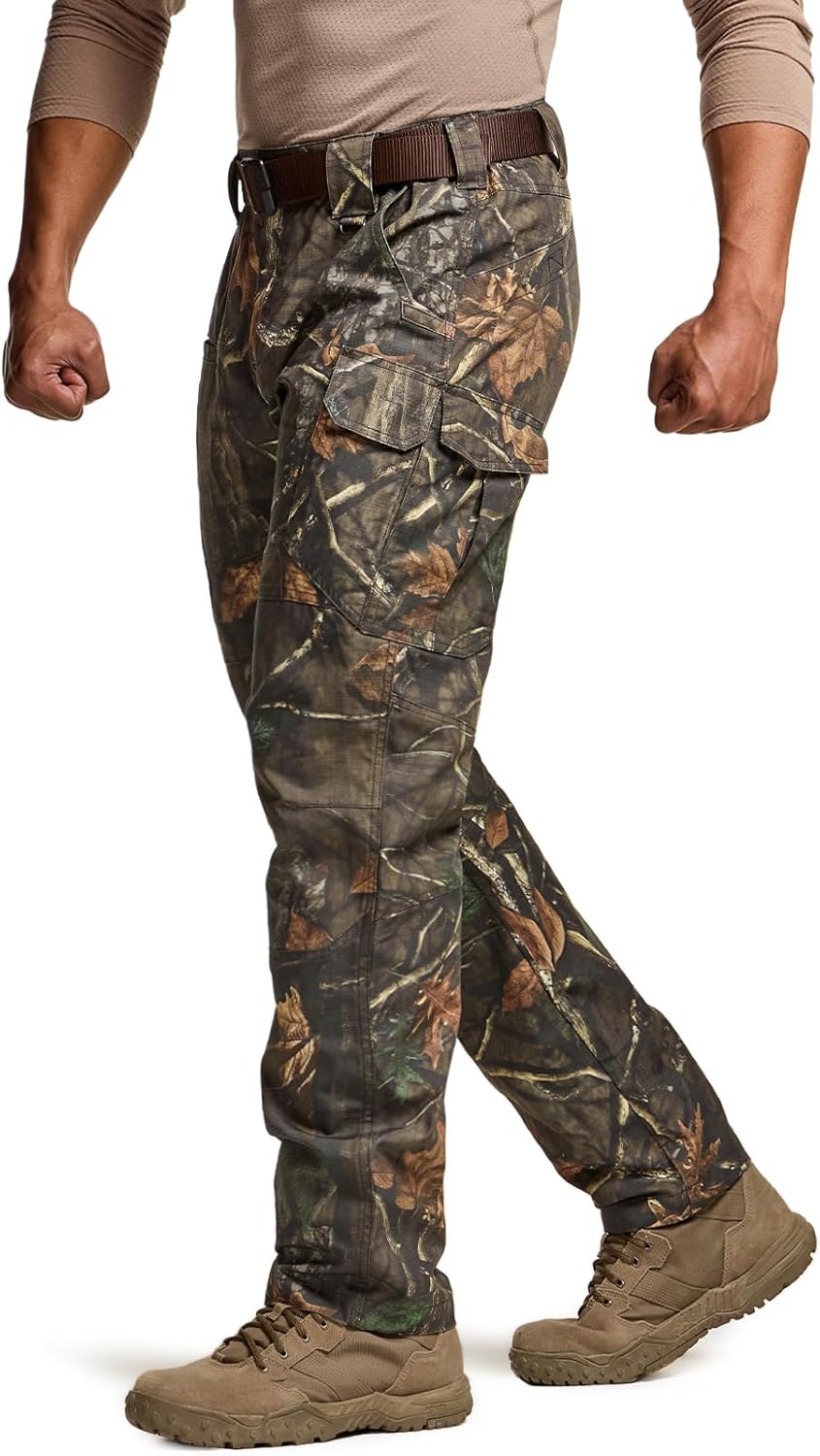 CQR Men's Tactical Pants - Lightweight Water Resistant Cargo Pants