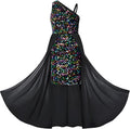 GRACE KARIN Girls One Shoulder Sequin Dress Size 5-14 - Pageant Ready