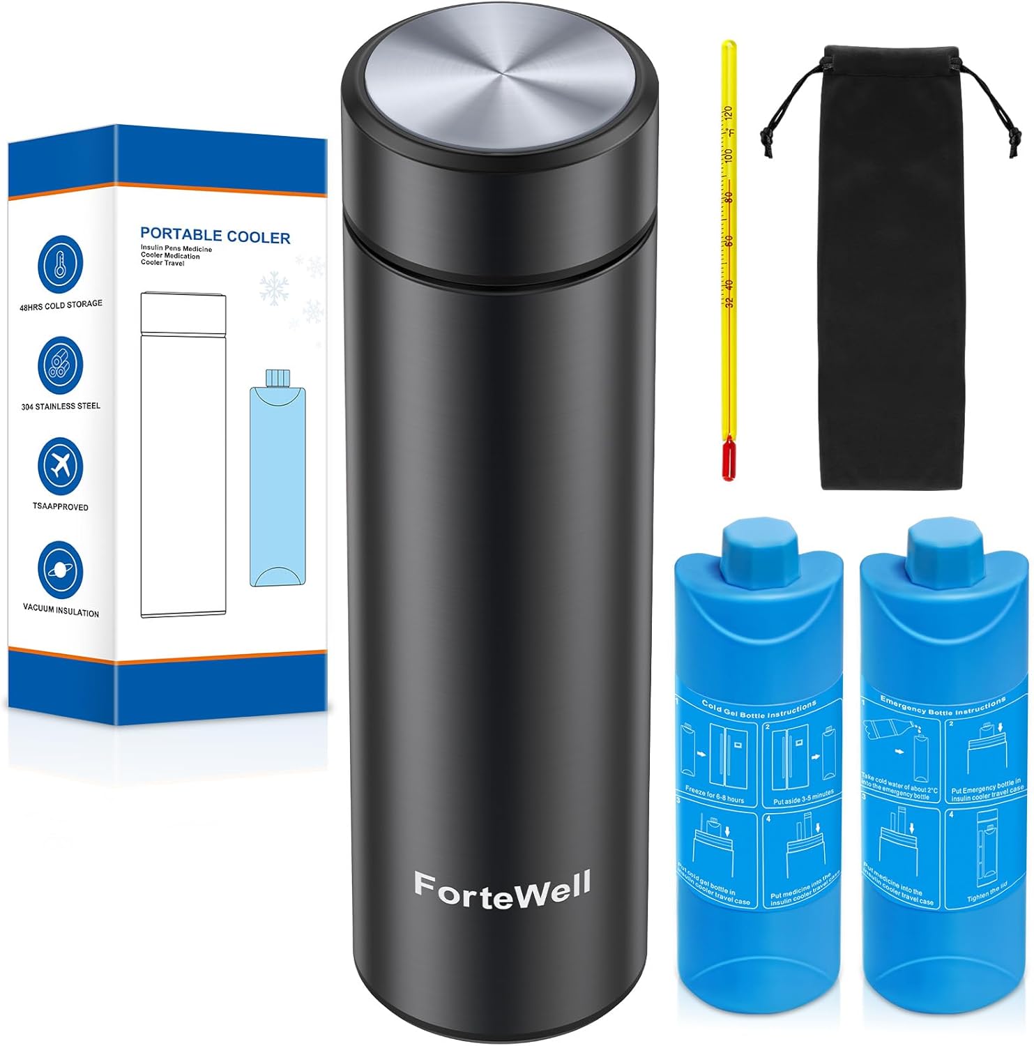Insulin Travel Cooler Case for Diabetic Medications - TSA Approved