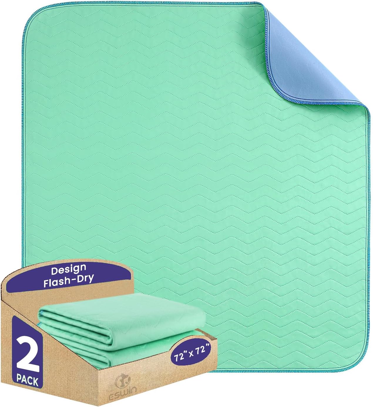 Washable Underpads 72in x 72in for Kids Adults and Pets