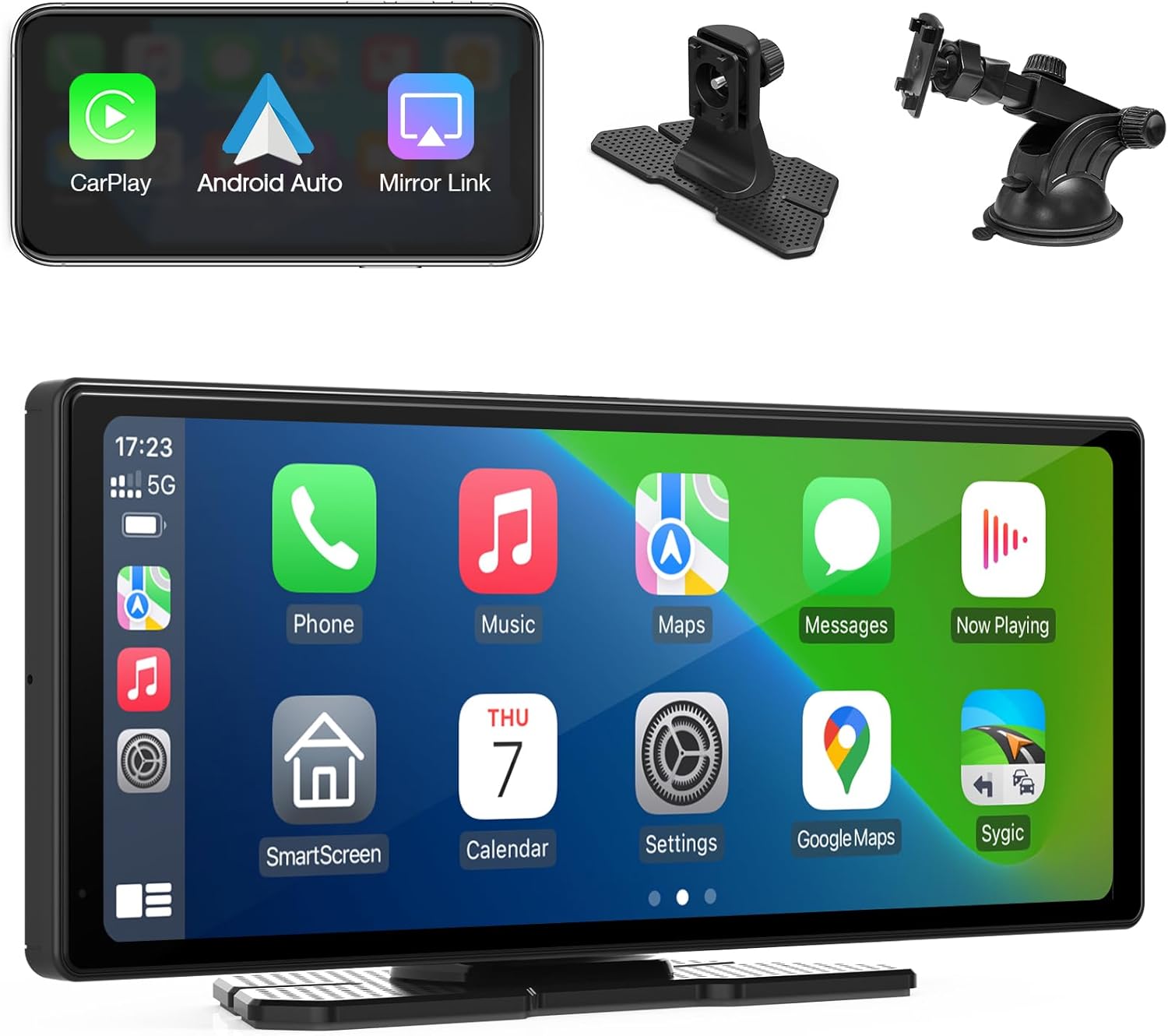 Wireless Portable Carplay Box with GPS Navigation for All Cars
