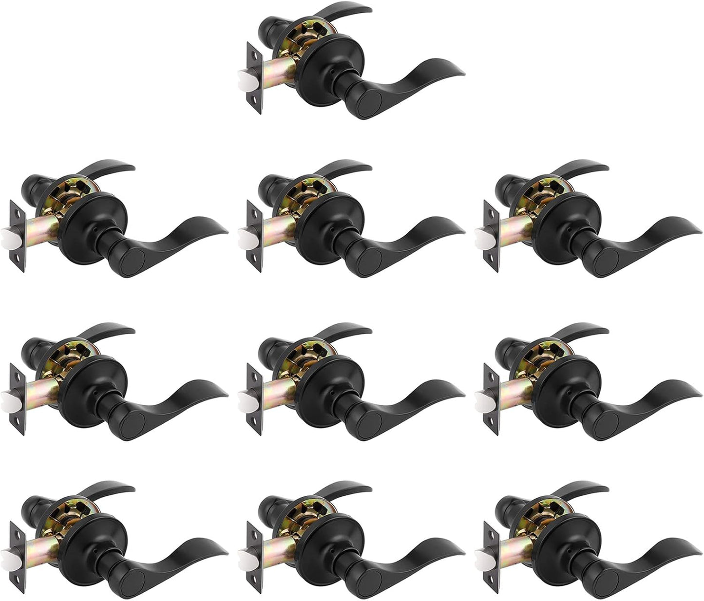Gobrico Matte Black Passage Interior Door Handles for Easy Access
