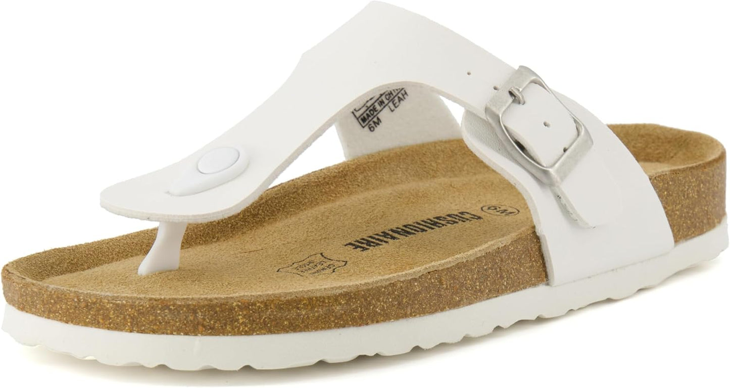CUSHIONAIRE Women's Leah Cork Footbed Sandal for Summer Style