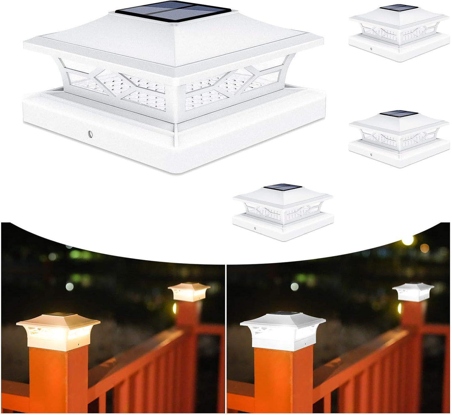 VOLISUN Solar Post Cap Lights: Bright Outdoor Deck Lighting