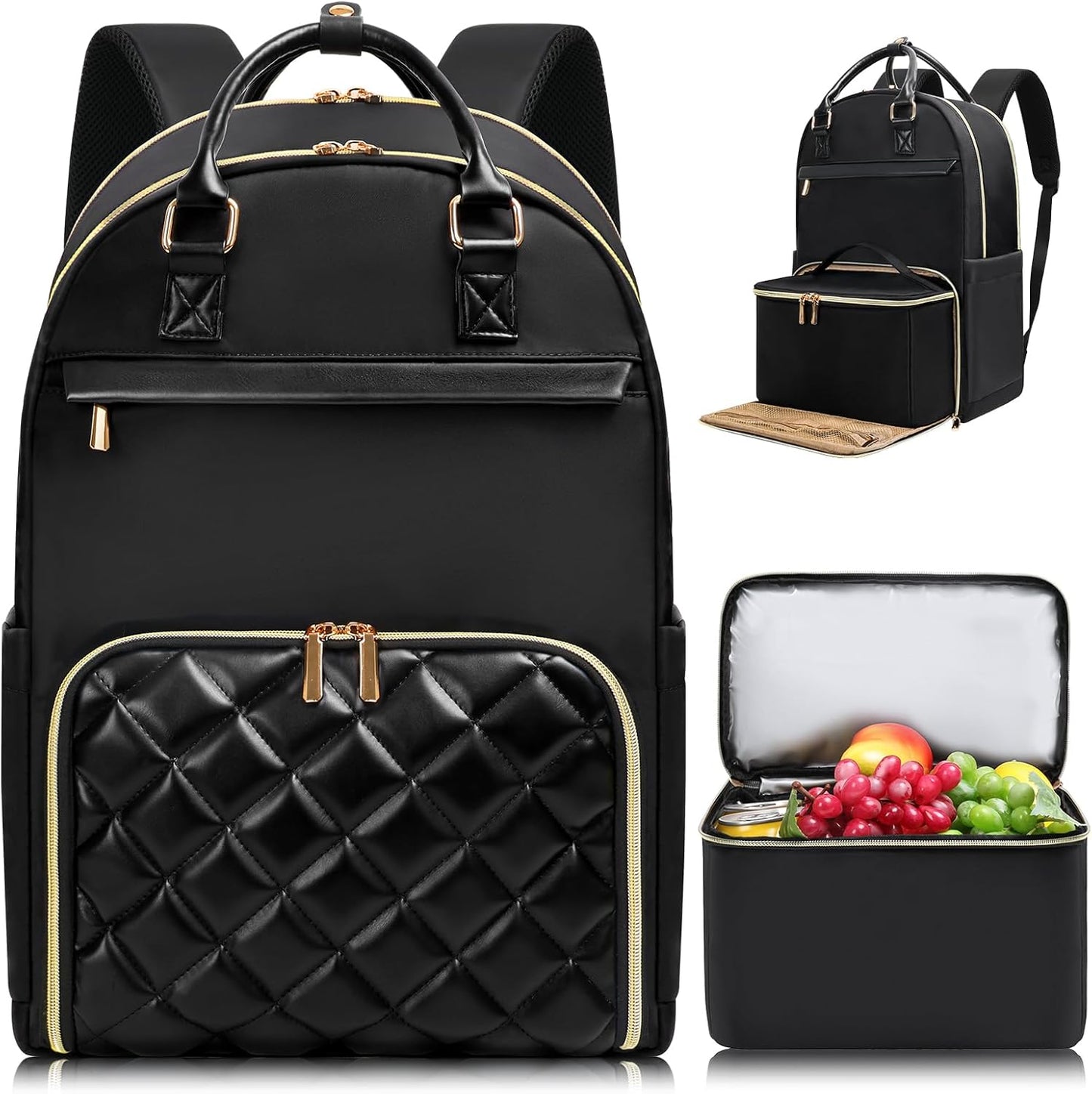 Lunch Backpack with Insulated Cooler for Work and Travel