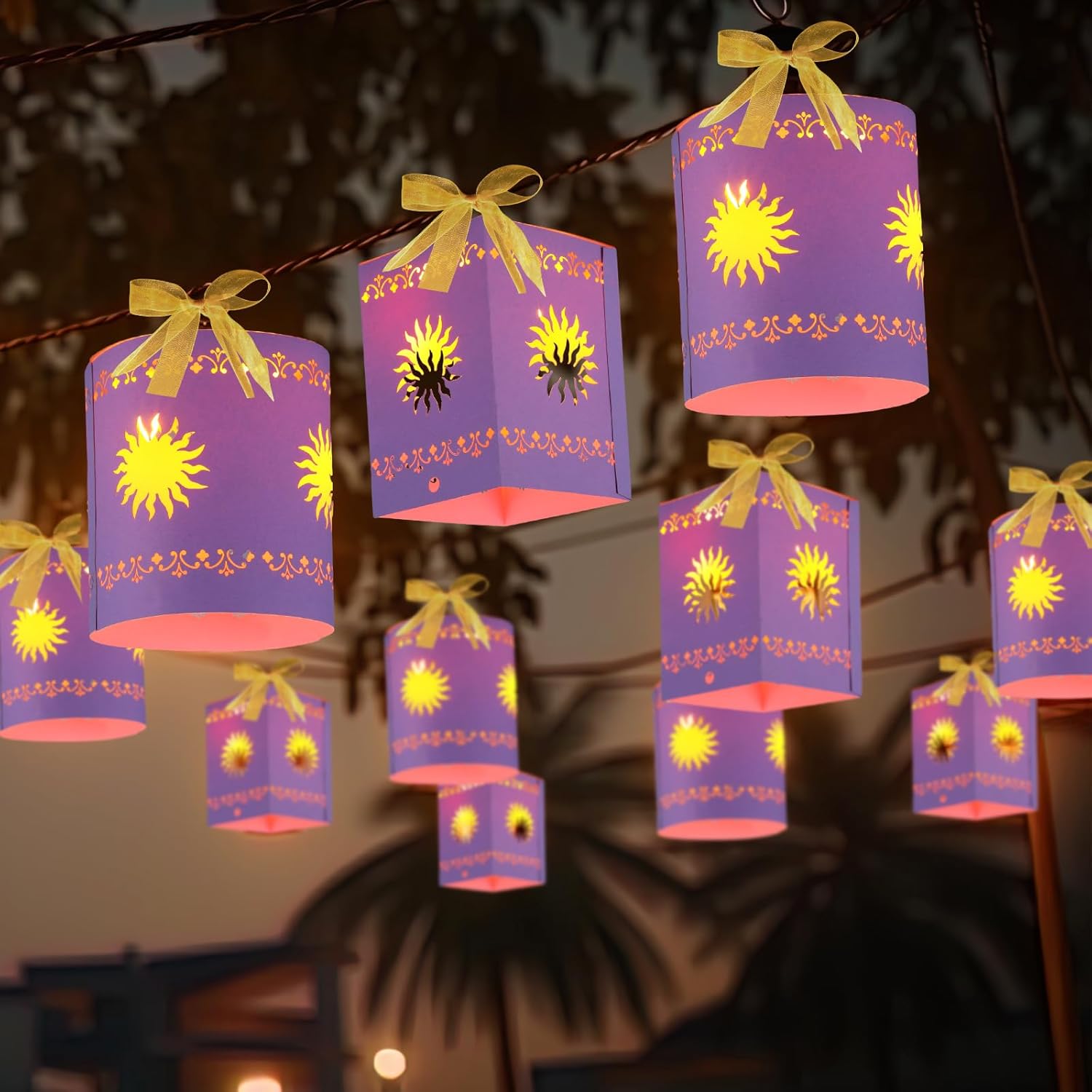 20 Pack Princess Sun Hanging Lanterns for Charming Decor