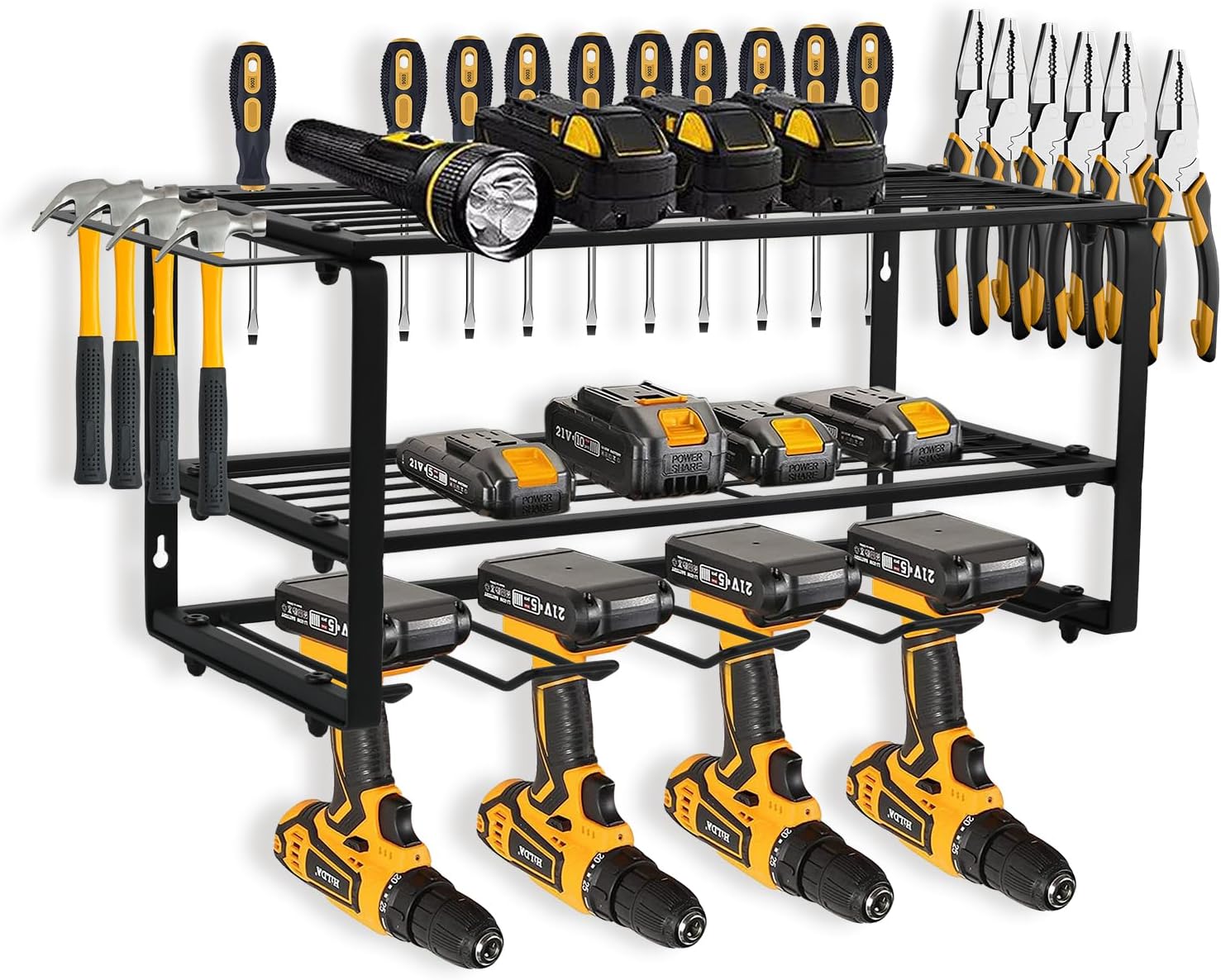 Effortlessly Organize Tools with 150lb Capacity Rack