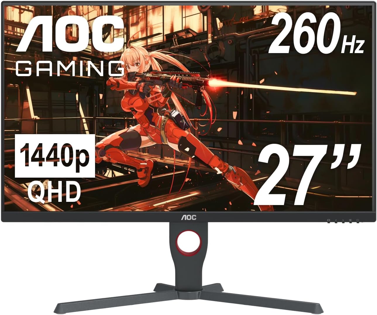 AOC 27 Gaming Monitor: 260Hz, Ultra-Fast 0.5ms Response Time