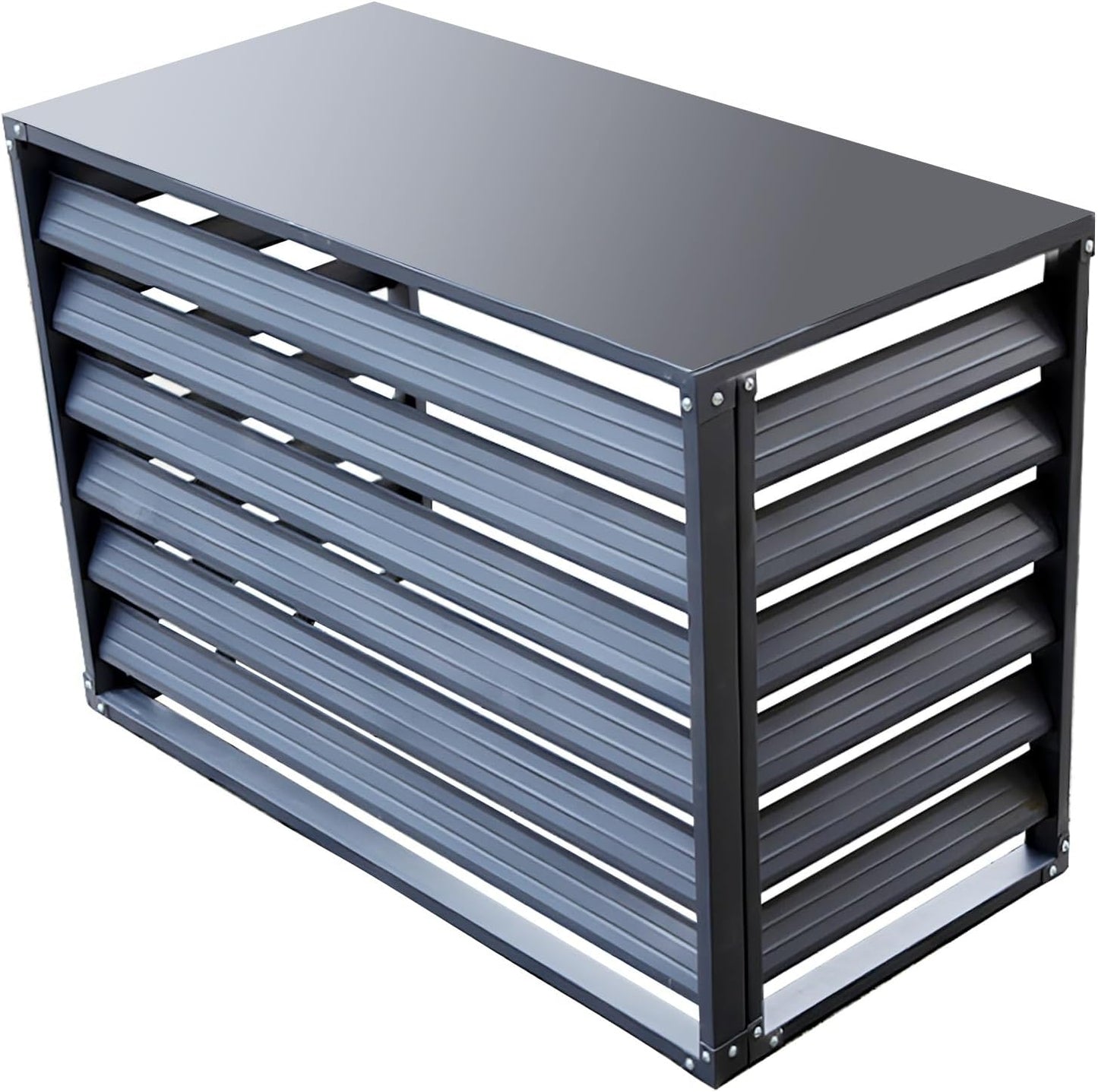 DELURA Aluminum Privacy Fence - Smoke Gray, Easy Install