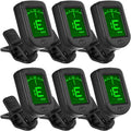 Guitar Tuner Clip On Ukulele Tuner 6 Pack - Compact Clip Tuners