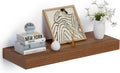 Deep Floating Shelf 24 x 12 in Walnut - Stable Display