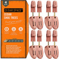 Cedar Space Cedar Wood Shoe Trees for Men 6.5-14 - 2/4PC Set