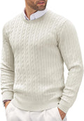 COOFANDY Men's Crewneck Knit Sweater Slim Fit Lightweight - Classic
