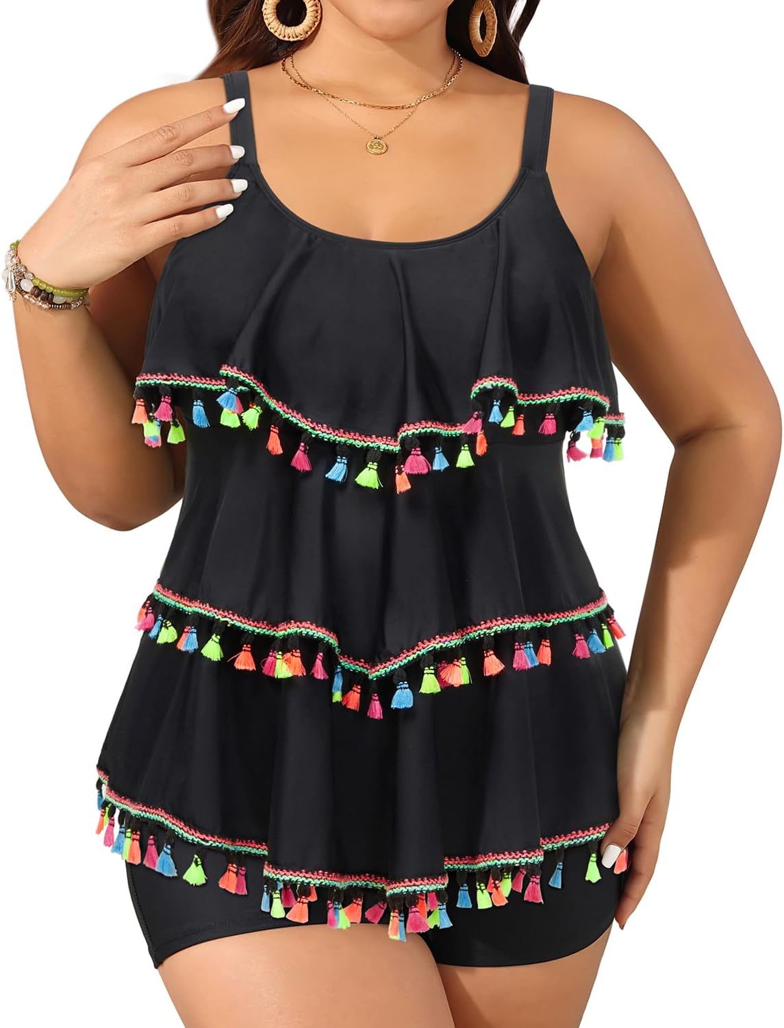 Yonique Women's Plus Size Tankini Swimsuits for Stylish Comfort