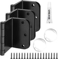 3-Pack Offset Door Hinges Matte Black 3.5 in Swing Clear - Heavy Duty