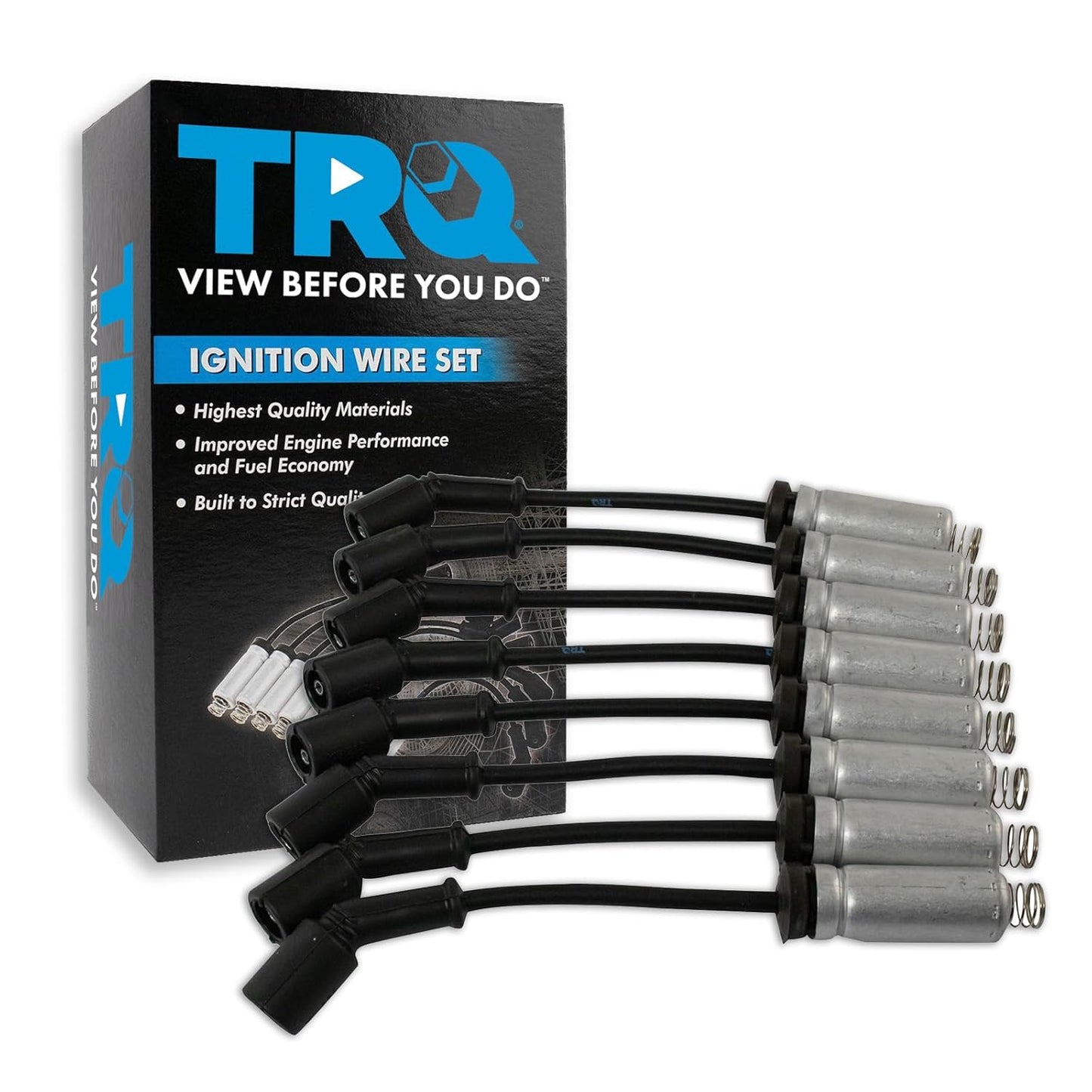 TRQ Ignition Spark Plug Wire Kit for GMC Cadillac Chevrolet V8