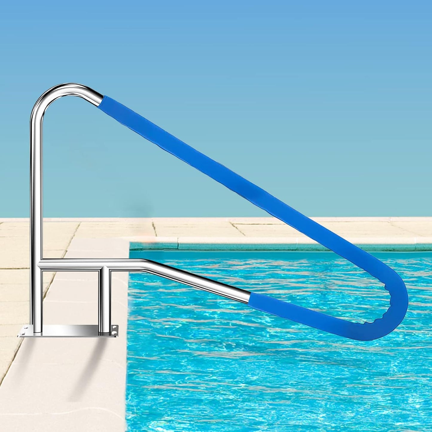 52x32 Inground Pool Rail, Rustproof #304SS Handrail for Safety