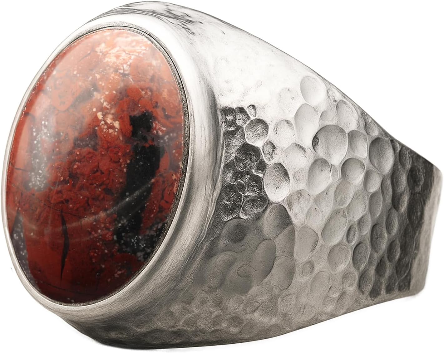 Natural Aventurine Crystal Ring in 925 Sterling Silver for Men
