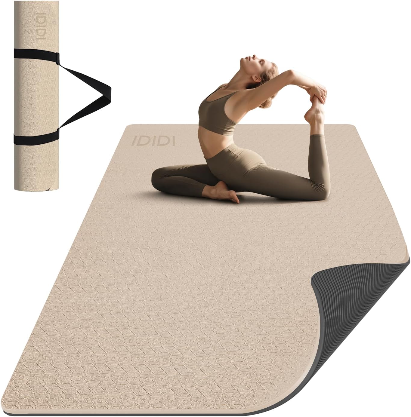 8mm Large Yoga Mat for Home Workouts - Extra Long and Wide