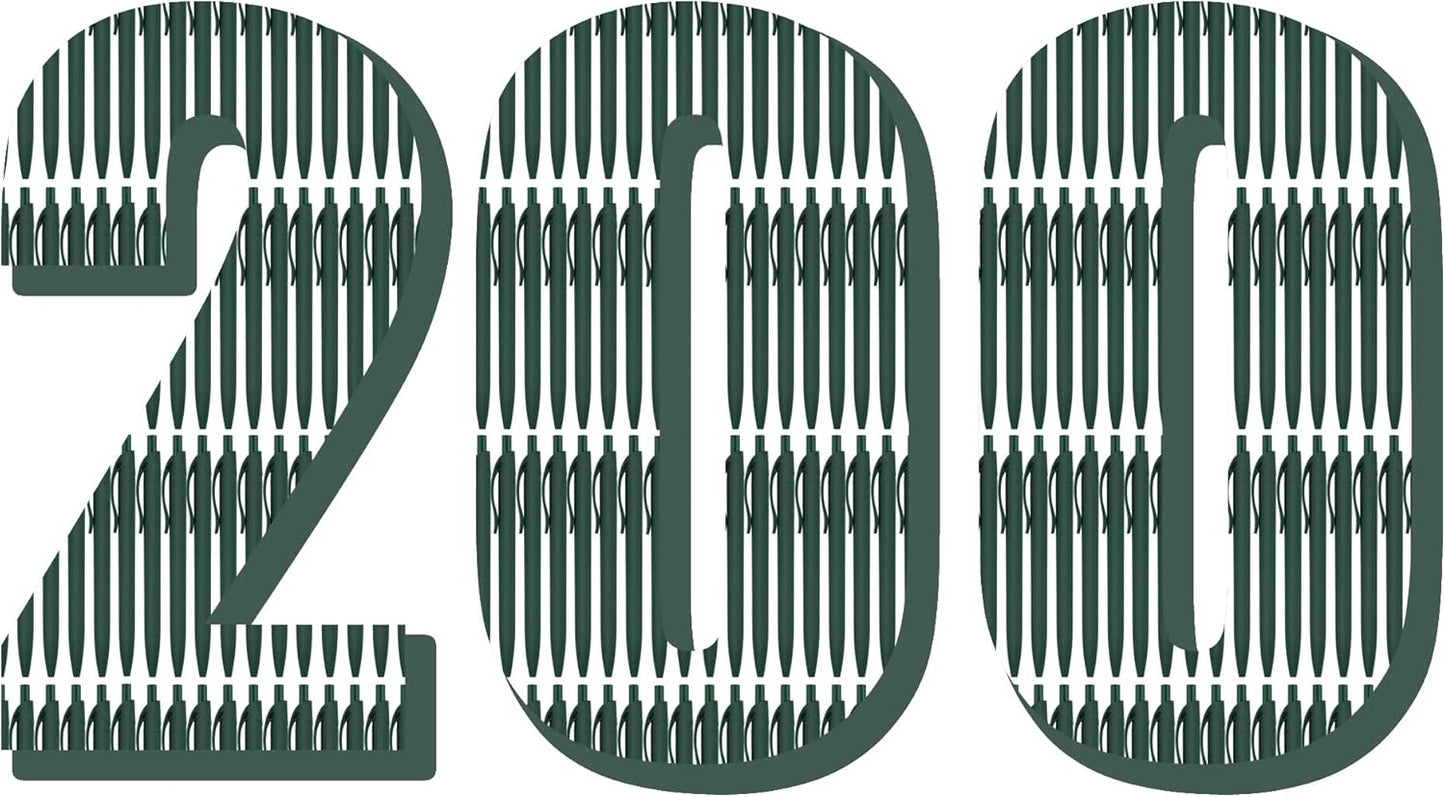 Deegtran 200 Pack No Bleed Green Barrel Click Pens Review