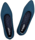 Frank Mully Womens Pointed Toe Flats Knit Dress Shoes (Style NNXG)