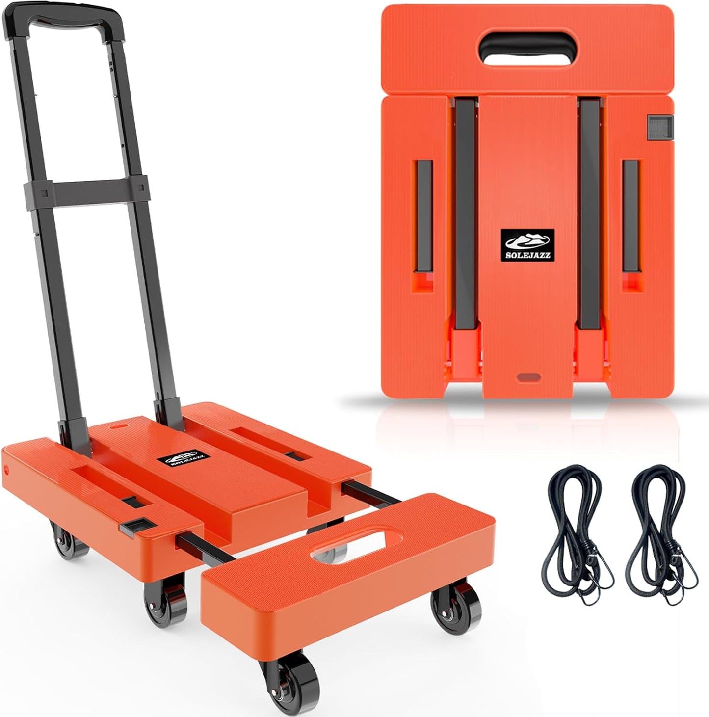 Folding Hand Truck Portable Dolly Cart with Wheels for Travel