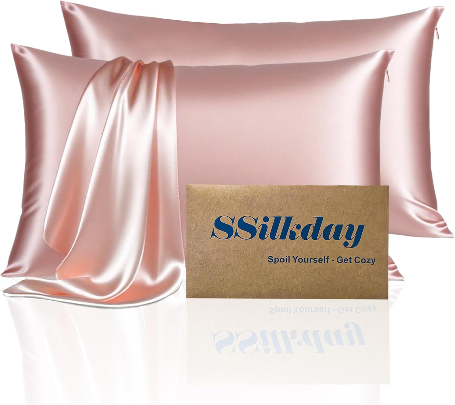 Mulberry Silk King Size Pillow Cases Set of 2 for Hot Sleepers