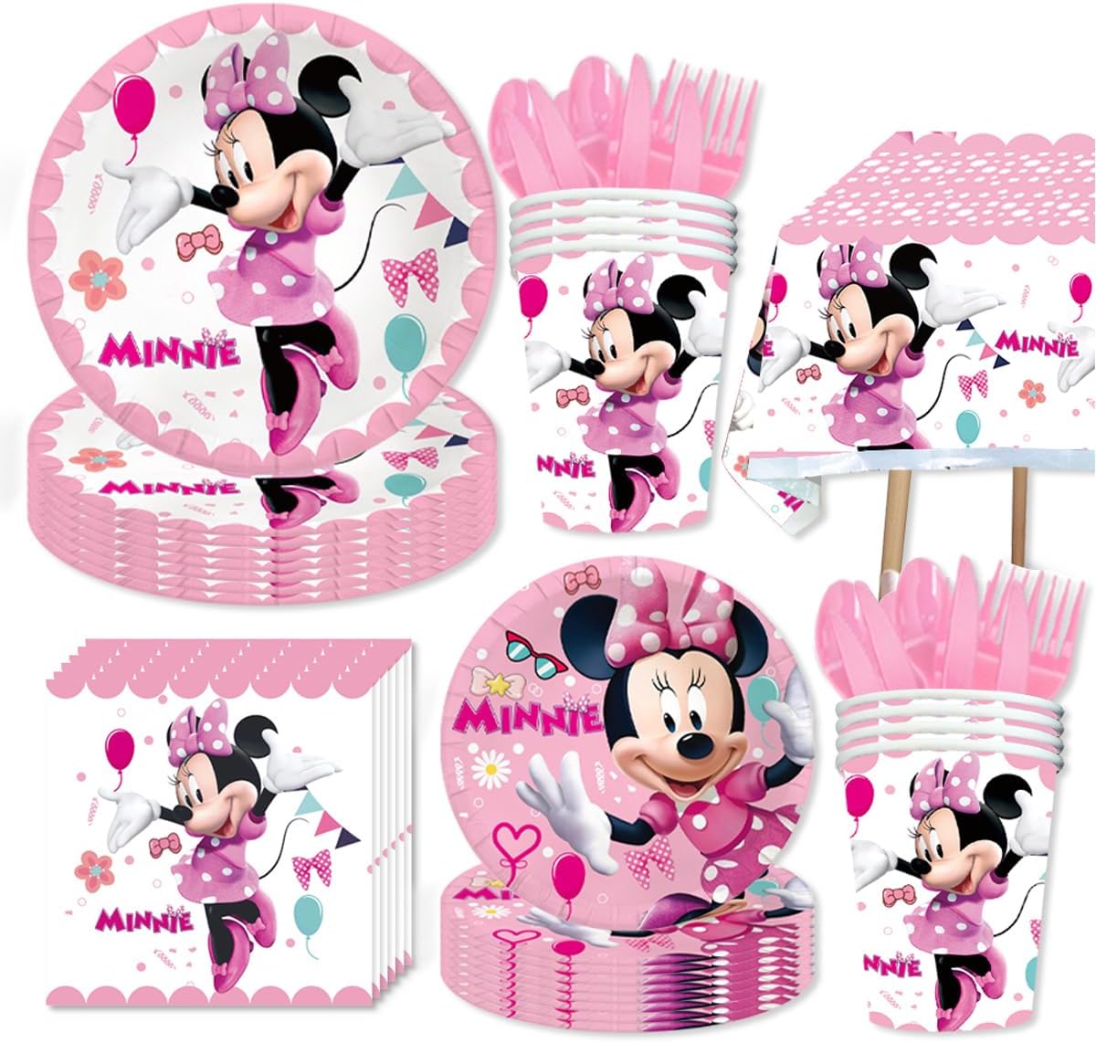 Minnie Mouse Birthday Party Kit for 20 Guests 