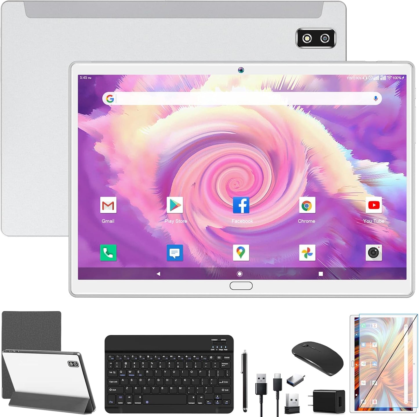 Android 13 2 in 1 Tablet with Keyboard and 4G Cellular Connectivity