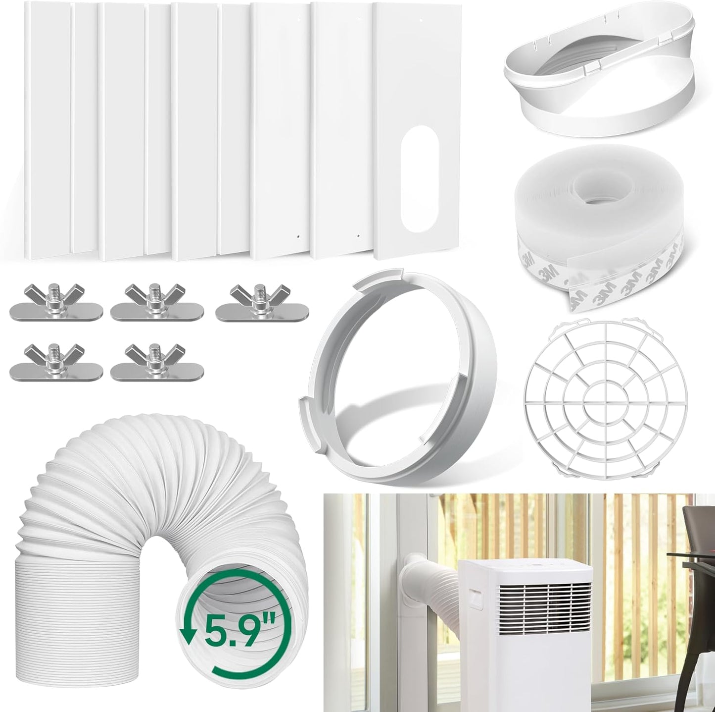 Portable Air Conditioner Window Vent Kit for Easy Installation